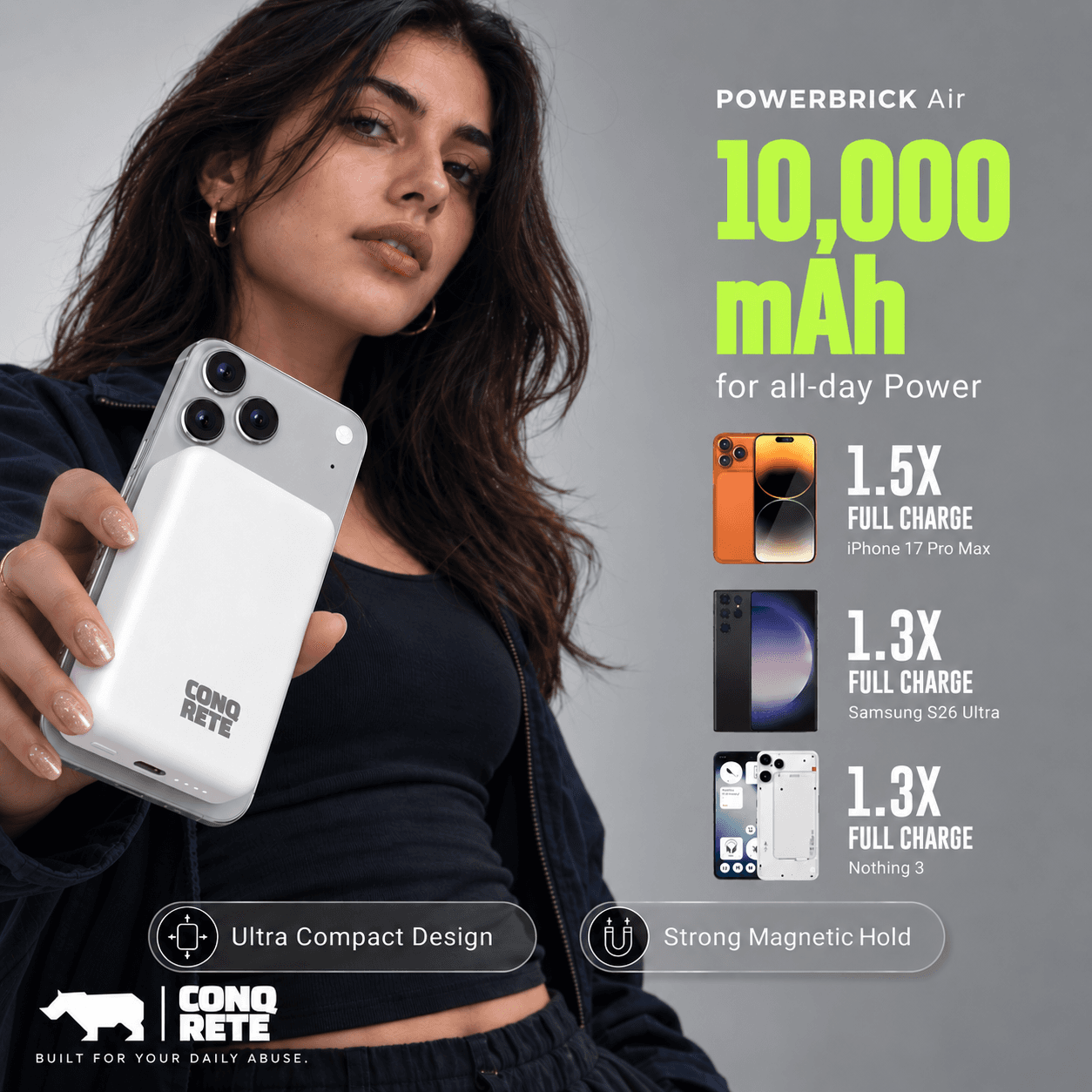 PowerBrick Air 10,000 mAh Magnetic Wireless Power Bank - Image 4